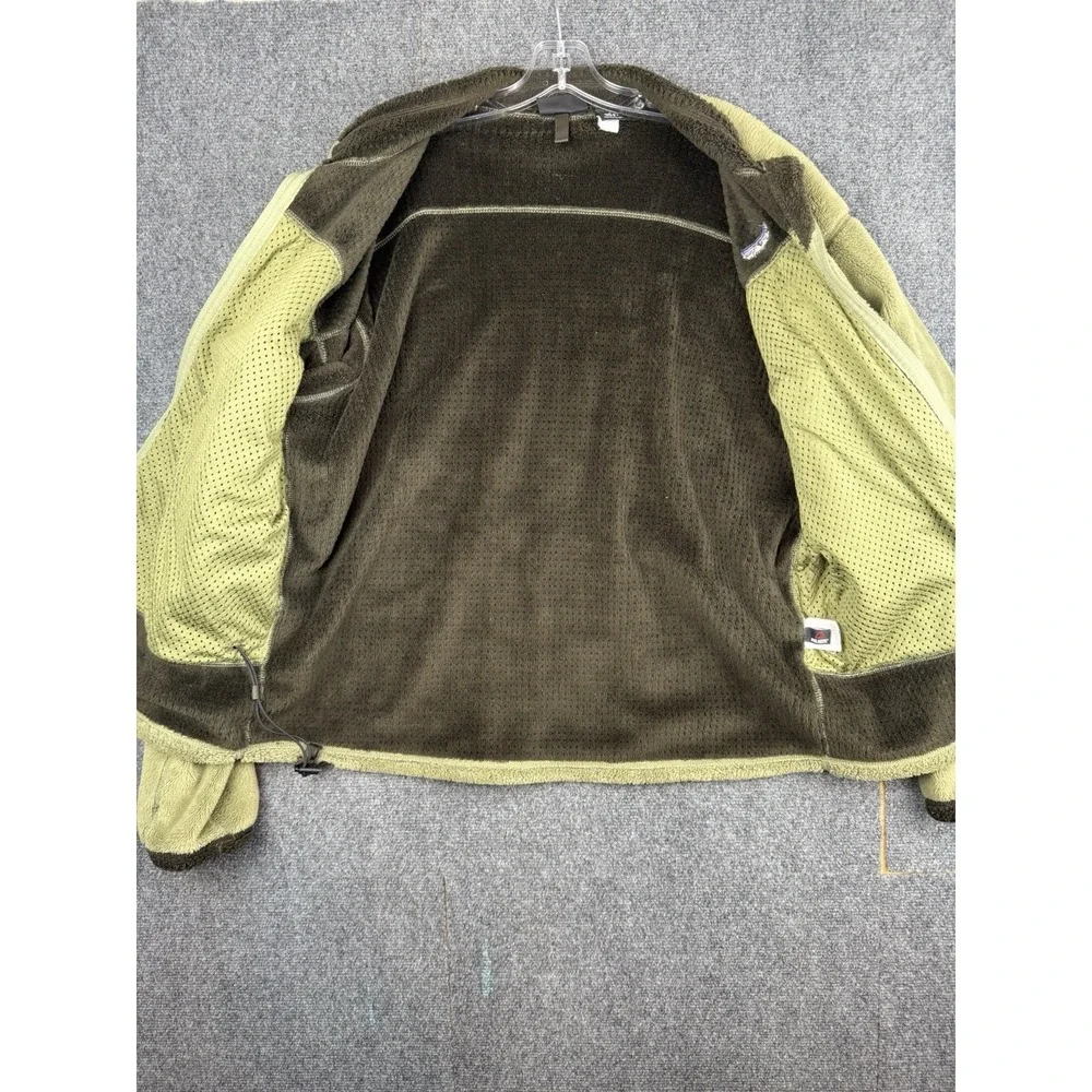 Vtg Patagonia R4 Deep Pile Fleece Jacket Large Regulator Olive Green Made In USA